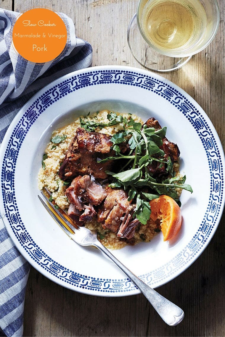 Looking for an easy slow cooker dinner recipe? Try this Slow Cooker Marmalade & Vinegar Pork recipe from Martha Stewart Living at This Mama Cooks! On a Diet