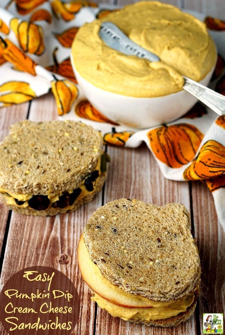 Easy Pumpkin Dip Cream Cheese Sandwiches This Mama Cooks! On a Diet™