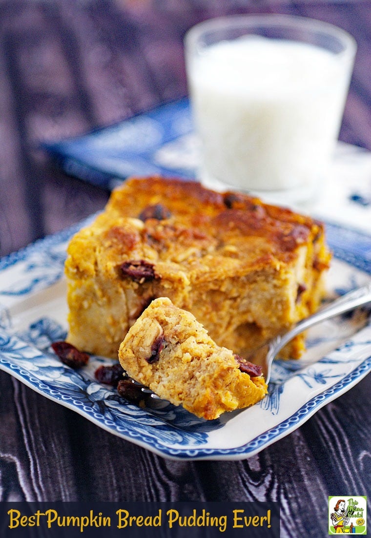 Best Pumpkin Bread Pudding Ever! | This Mama Cooks! On a Diet™