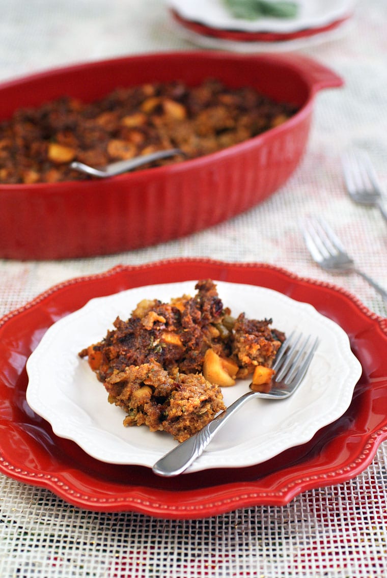 Gluten Free Cornbread Stuffing Recipe With Chorizo Squash Apples