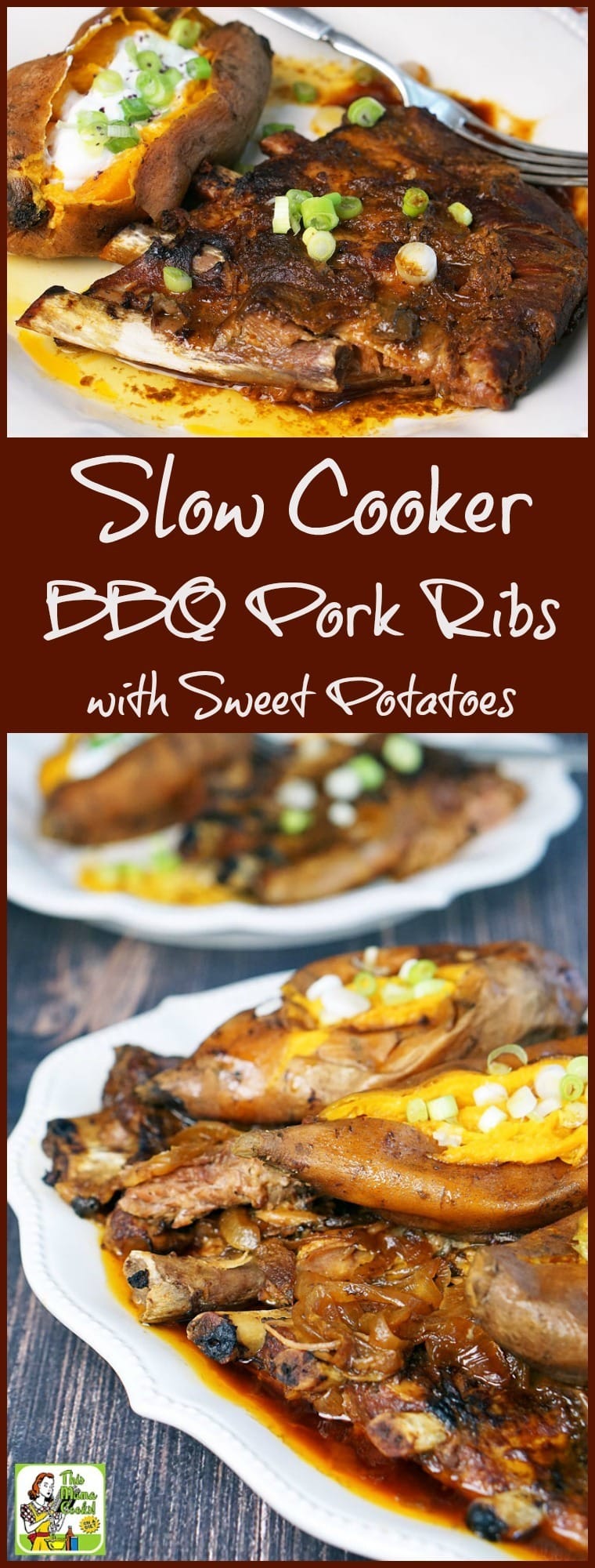 Slow Cooker BBQ Pork Ribs with Sweet Potatoes | This Mama Cooks! On a Diet™