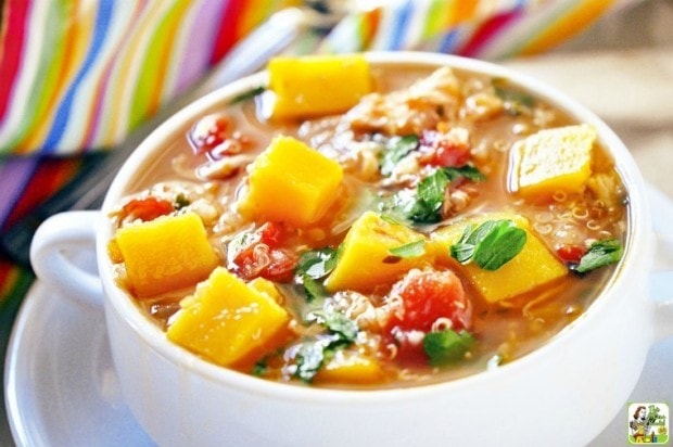 Easy Chicken Stew Recipe With Roasted Butternut Squash And Quinoa This Mama Cooks On A Diet