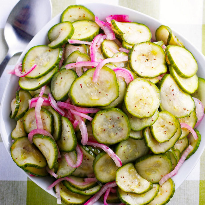 Trendy!) Spiralized Cucumber & Red Onion Salad – I'll Cook, You Wash