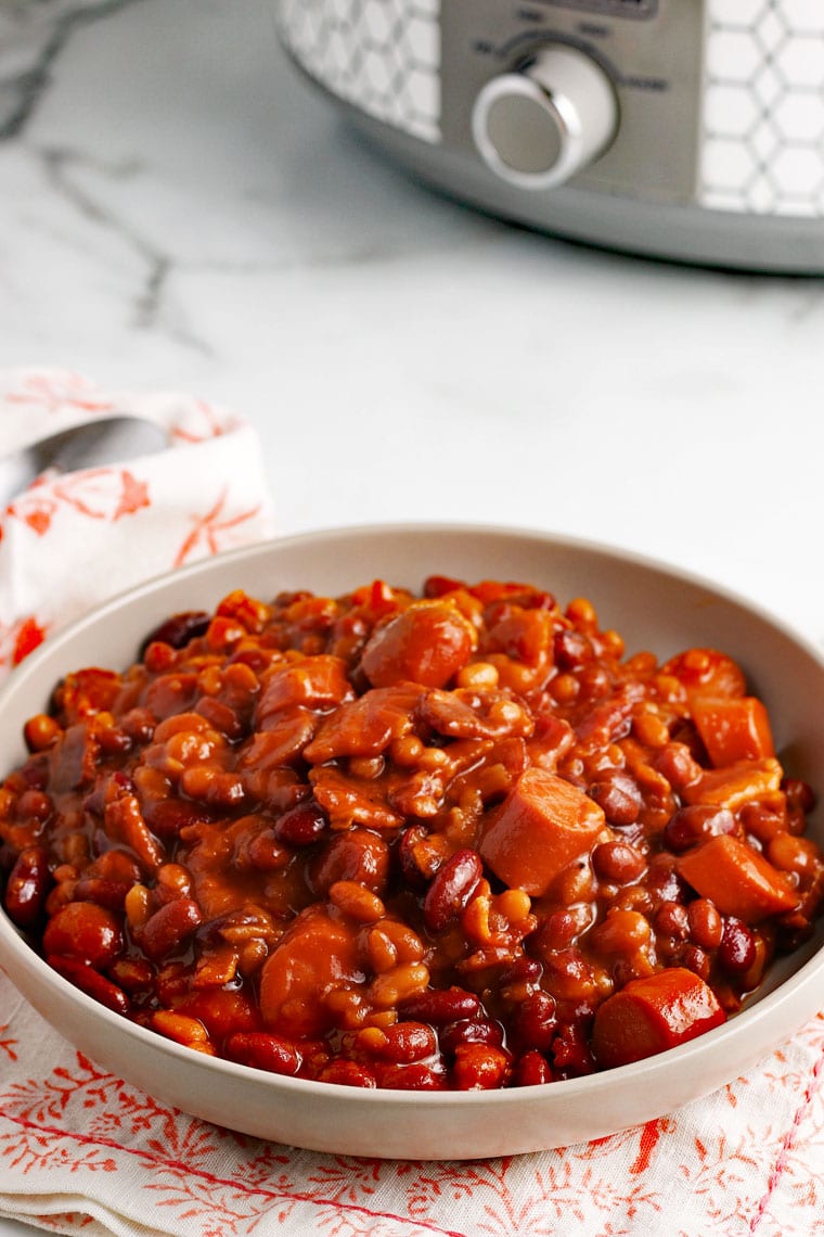 Crock-Pot Baked Beans | This Mama Cooks! On a Diet